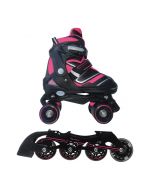 Pattini a rotelle trasformabili in pattini in linea 2 in 1 REVERSE Fucsia taglia L NEXTREME