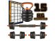 Kit 2 Manubri 25 mm Kettlebell 15 kg a Vite con supporto per farli diventare un bilanciere TecnoFit/Enerfit Cod. MDK-101.32-2-15kg