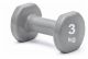 Manubrio in acciao ricoperto di vinile Enerfit 3 kg grigio