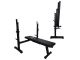 Panca con Portabilanciere Pieghevole Pbx 2200 Tecnofit con 100 kg di pesi Cod. SY3001PBX220kit100kgvinile
